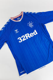 2019-20 Glasgow Rangers football shirt made by Hummel size XL