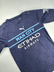 Manchester City 2021-22 Football Shirt (Small)