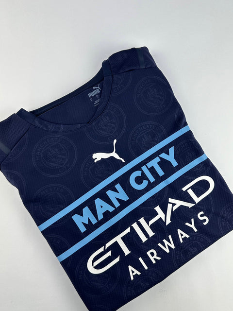 Manchester City 2021-22 Football Shirt (Small)